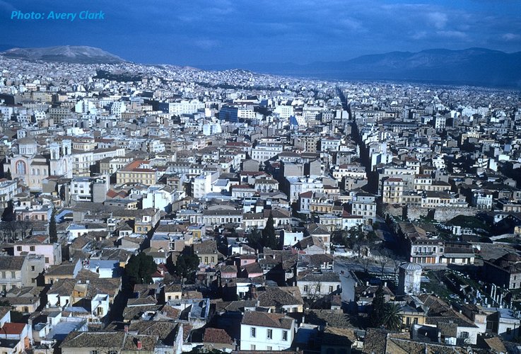 Athens View from Acropolis c.1953 by Avery Clark.jpg