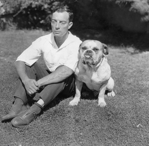 buster-keaton-with-dog-CPM7JM.jpg