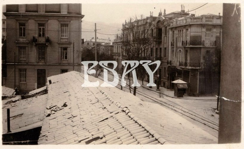 19021929 , χιονισμένη η οδός Αχαρνών της Αθήνας ....jpg