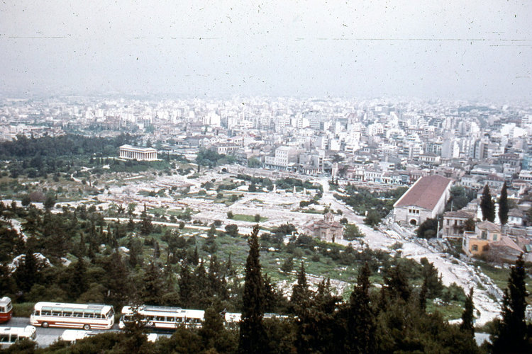 Athens from Acropolis 1974 by Jeff Schaper.jpg