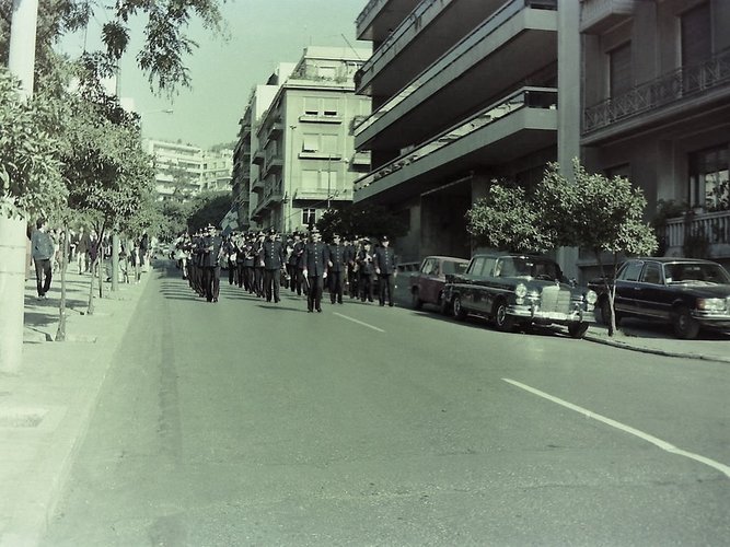 Athens 1985 Street Scene Parade by Les Walsh.jpg