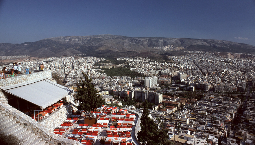 Athens Lycabettus View 1976 by Dave Enstrom.PNG