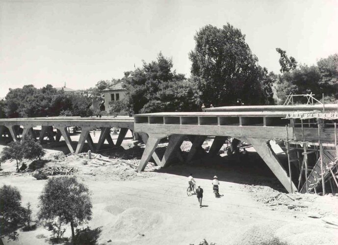 Marousi Train Station under construction 1954.jpg