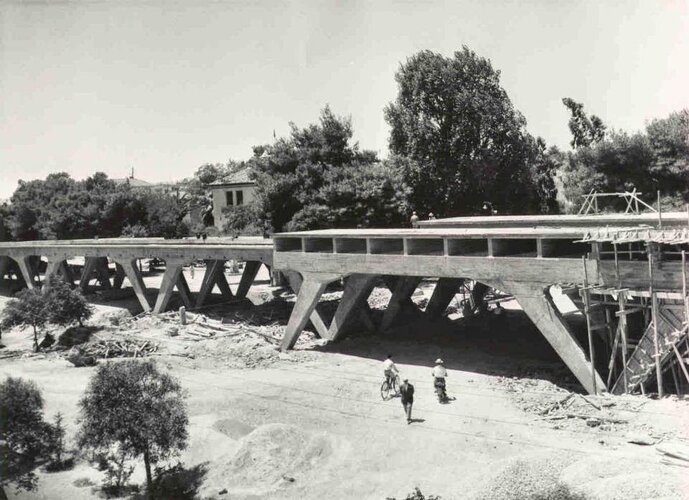 Marousi Train Station under construction 1954.jpg