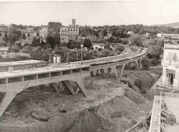 Marousi Train Station under construction 1954-2.jpg