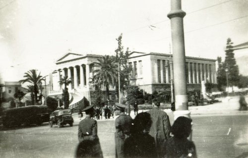 Athens Panepistimiou c. 1940 by Raine Alexander.jpg